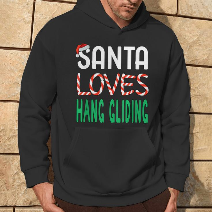 Hang Gliding Christmas Santa Loves Hang Gliding Hoodie Lifestyle