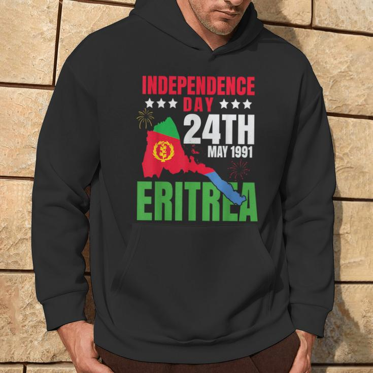 Happy Independence Eritrea Eritrean Flag & Eritrea Map Hoodie Lifestyle