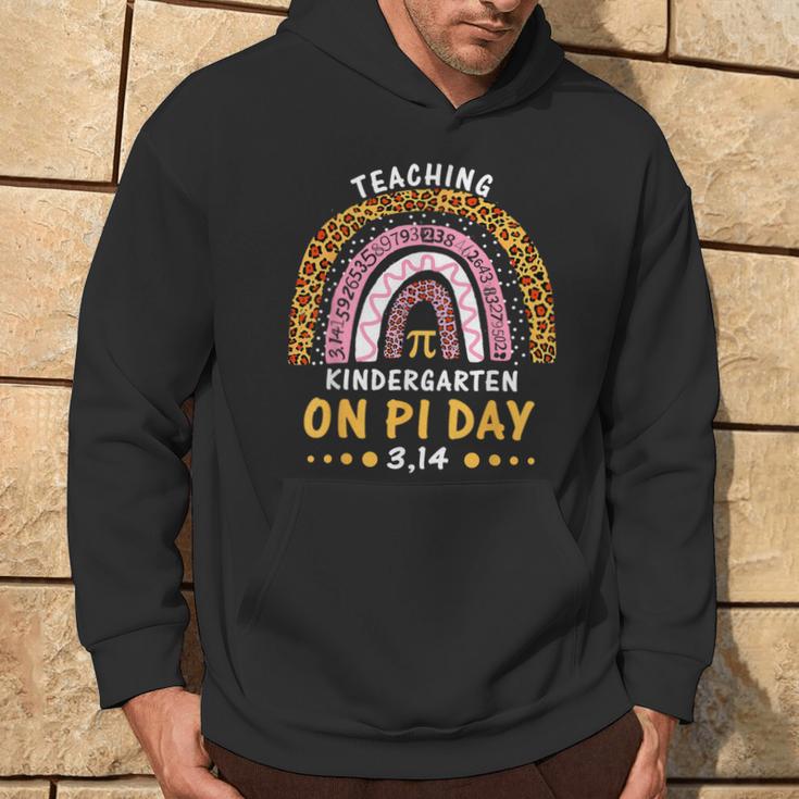 Happy Pi Day Kindergarten Math Teachers Leopard Rainbow Hoodie Lifestyle