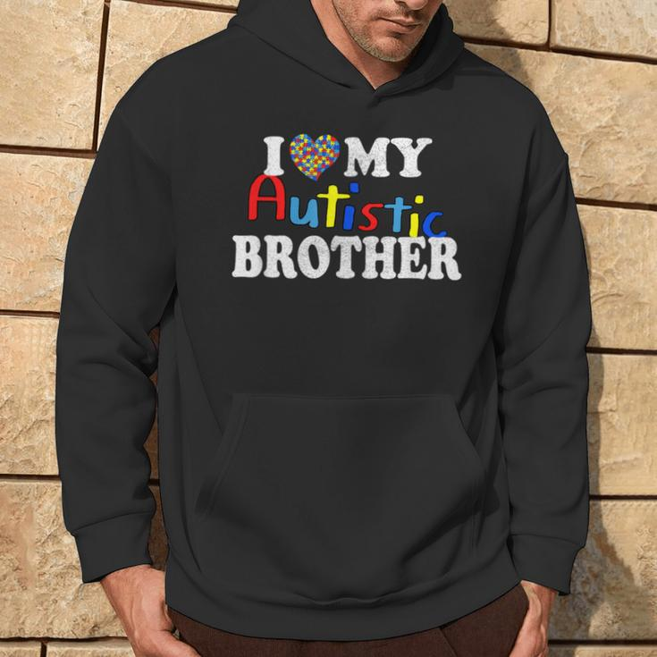 I Heart My Autistic Brother I Love My Autistic Brother Hoodie Lifestyle