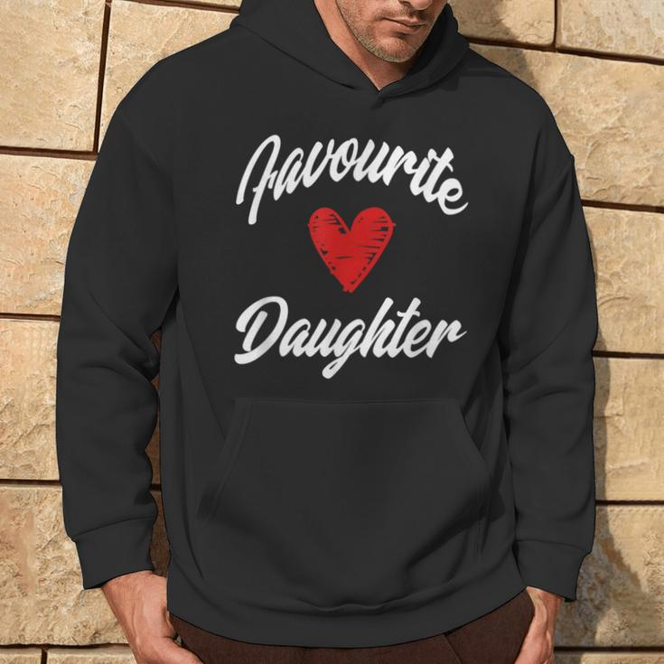 Heart Shaped Graphic Favourite Daughter Siblings Hoodie Lifestyle