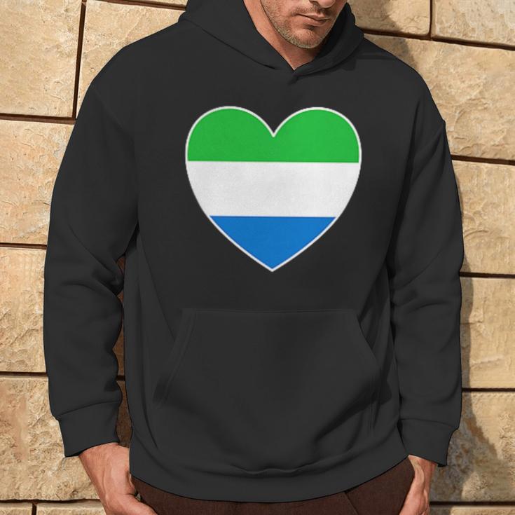 I Heart Sierra Leone Fun Sierra Leonean Flag Heart Hoodie Lifestyle