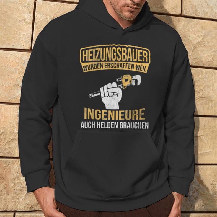 Heizungsbauer Herden Der Ingenieure Heater Building Hoodie Lebensstil