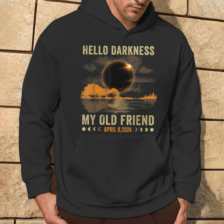 Hello Darkness My Friend Solar Eclipse April 8 2024 Hoodie Lifestyle