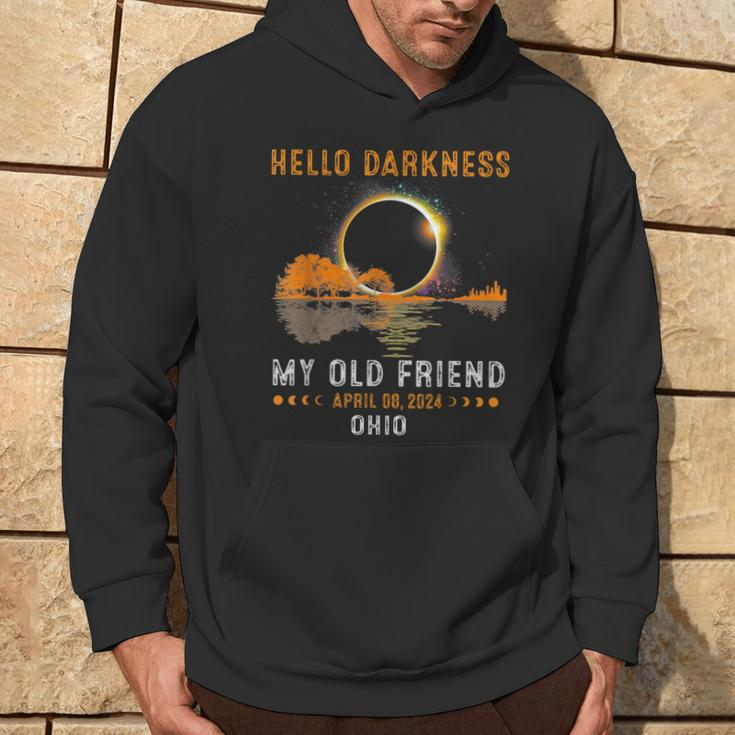 Hello Darkness My Old Friend Total Solar Eclipse 2024 Ohio Hoodie Lifestyle