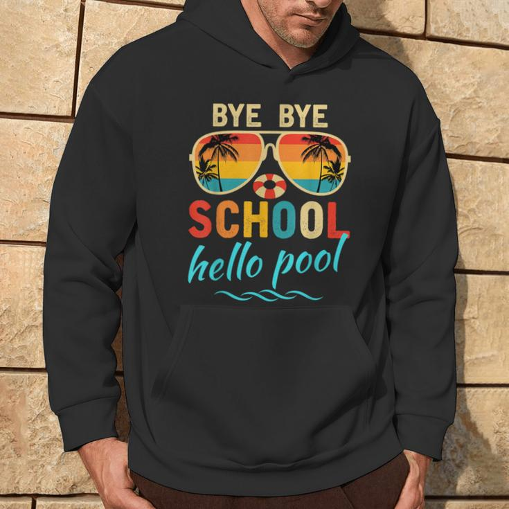 Hello Summer Vacation Bye Bye School Hello Pool Vintage Hoodie Lifestyle
