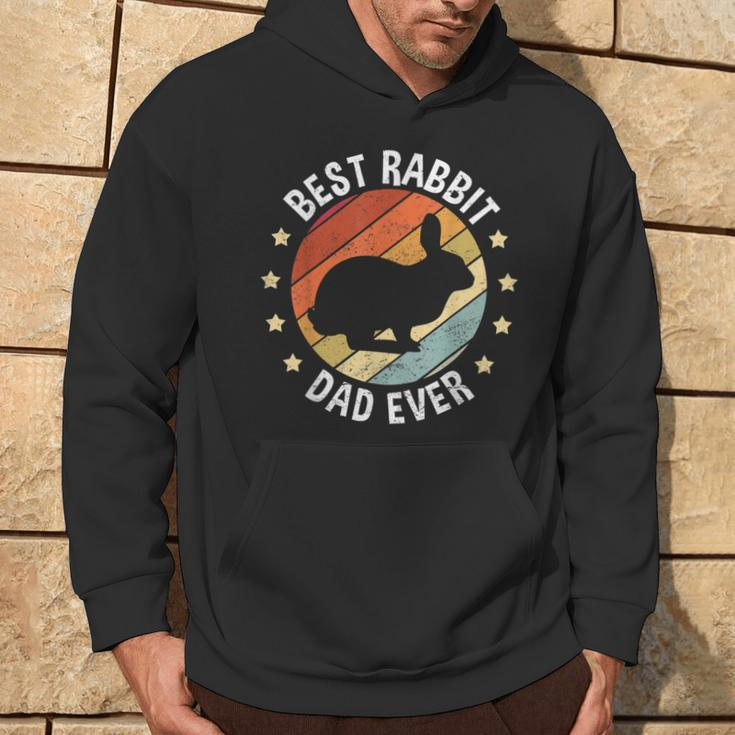 Herren Best Rabbit Dad Ever Papa Kaninchen Vintage Hasenbesitzer Hoodie Lebensstil