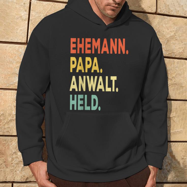 Herren Ehemann Papa Anwalt Held Retro-Jahrgangatertag Kapuzenpullover Lebensstil