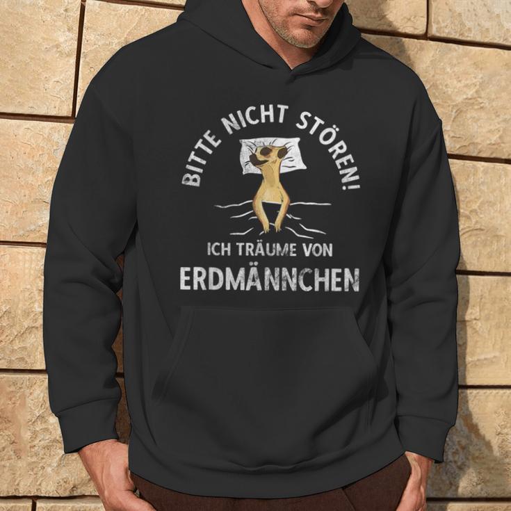 Herren Hoodie 'Bitte nicht stören, Erdmännchen Traum' – Lustiges Motiv Lebensstil