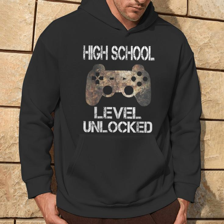 High School Level Unlocked Video Gamer First Day Of School Hoodie Lifestyle