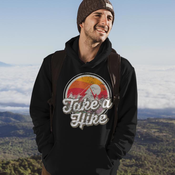 Take A Hike Retro Vintage Outdoor Hiking Hoodie Lifestyle