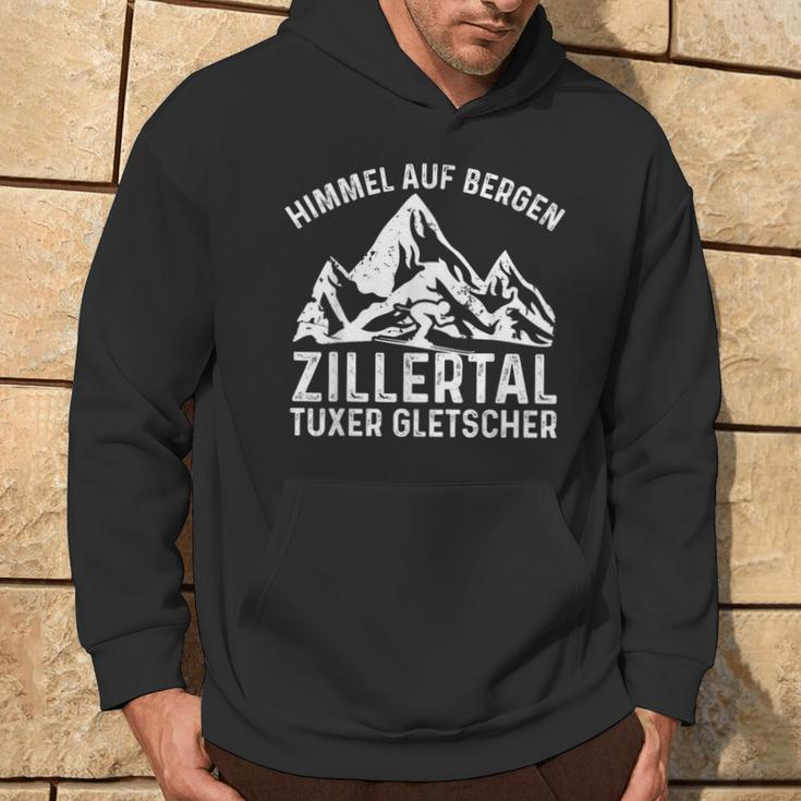 Himmel Auf Erden Zillertal Tuxer Glacier Skier Men's Black Hoodie Lebensstil