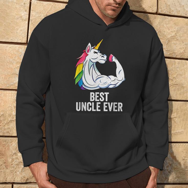 Hombre La Mejor Ropa De Un Tío De Unicornio Best Uncle Ever Sudadera Estilo de vida
