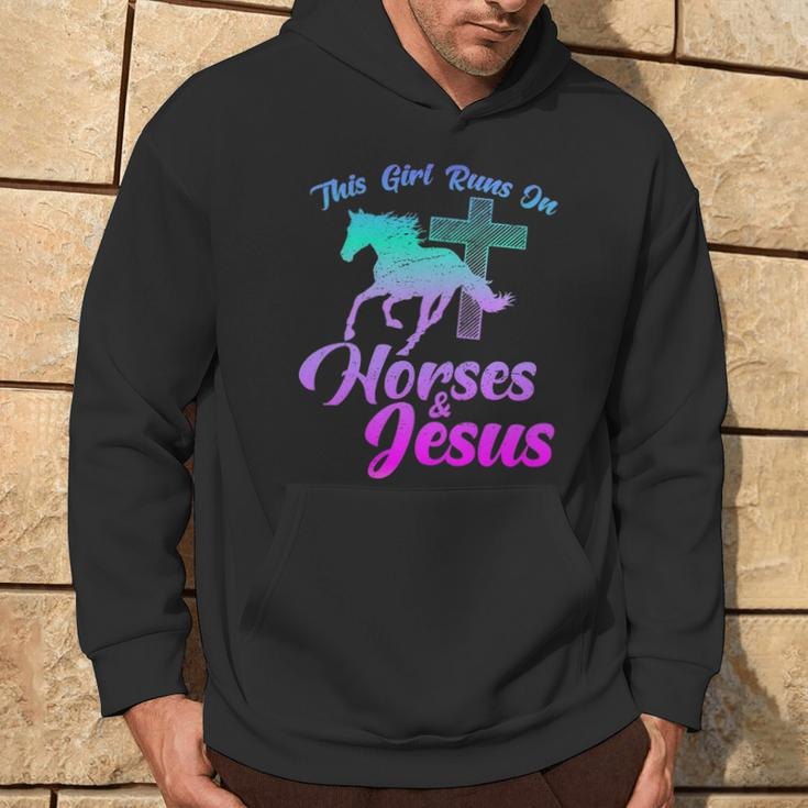 Horse Riding This Girl Runs Horses & Jesus Christian Hoodie Lifestyle