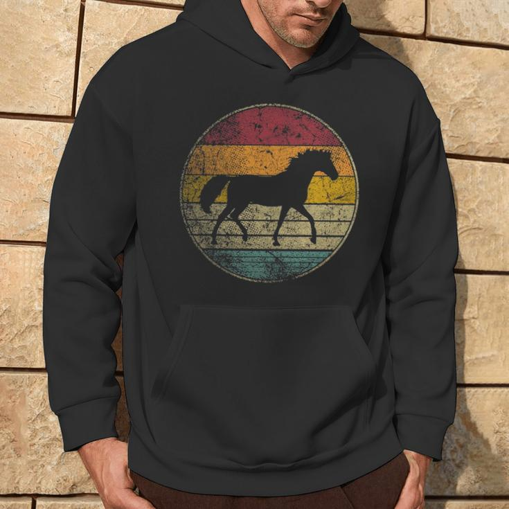 Horse Riding Love Equestrian Girl Vintage Distressed Retro Hoodie Lifestyle