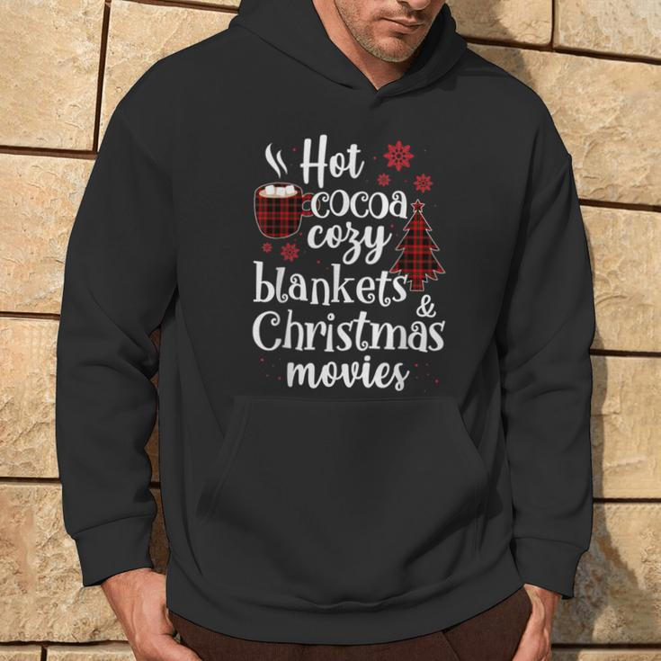 Hot Cocoa Cozy Blankets & Christmas Movie Xmas Hoodie Lifestyle
