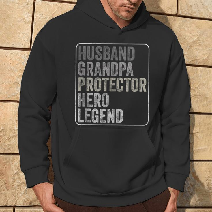 Husband Grandpa Protector Hero Legend Fathers Day Dad Hoodie Lifestyle
