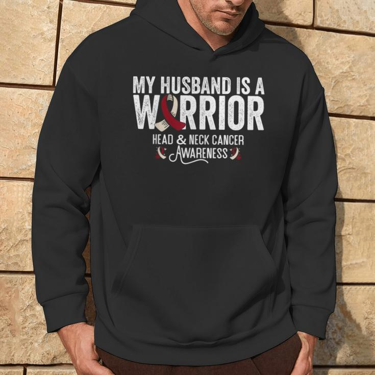 My Husband Is A Warrior Oral Head & Neck Cancer Awareness Hoodie Lifestyle