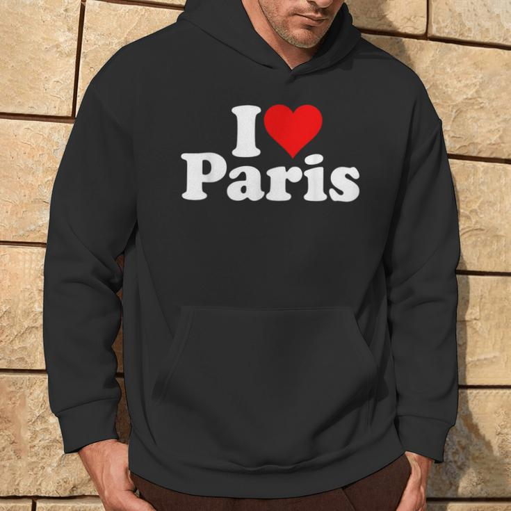 Ich Liebe Herz Paris France Hoodie Lebensstil