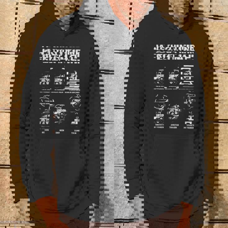 Was Ich In Meiner Freizeit Mache Traktor Landwirt Hoodie Lebensstil