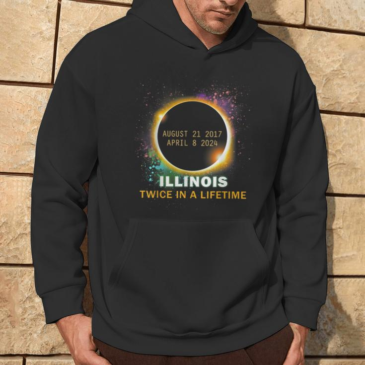 Illinois Total Solar Eclipse Twice In A Lifetime 2024 Hoodie Lifestyle