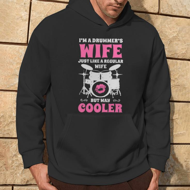 I'm A Drummer's Wife Women Drummer Drumset Drum Set Hoodie Lifestyle