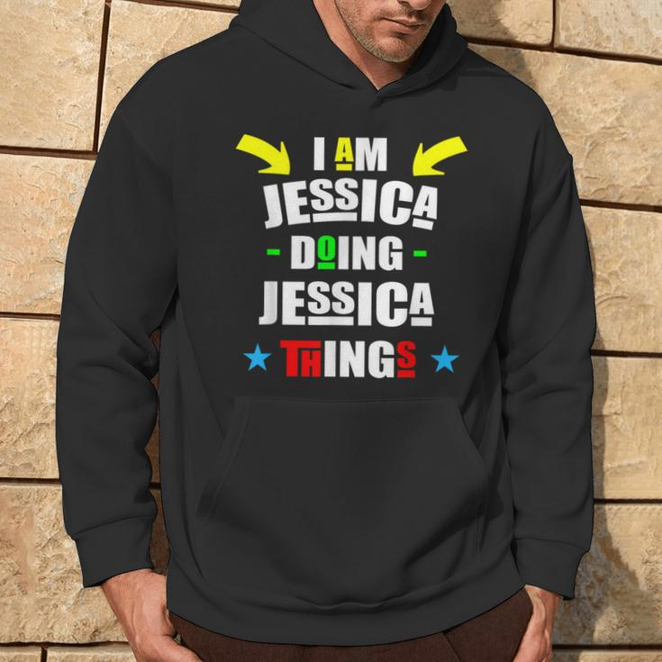 I'm Jessica Doing Jessica Things Cool Christmas Hoodie Lifestyle