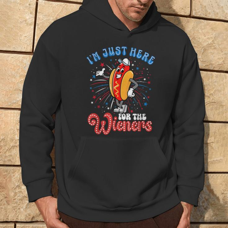 I'm Just Here For The Wieners Firework Hot Dog 4Th Of July Hoodie Lifestyle