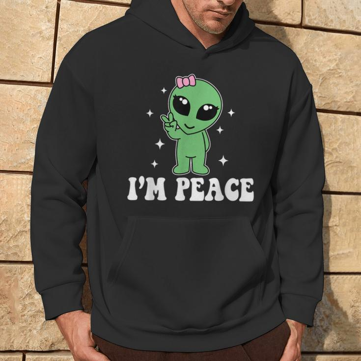 I'm Peace Alien Couples Matching Valentine's Day Hoodie Lifestyle