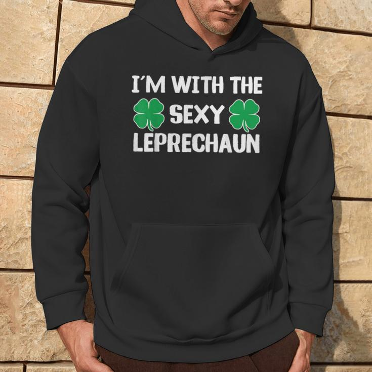 I'm With The Sexy Leprechaun St Patrick's Day Clover Hoodie Lifestyle