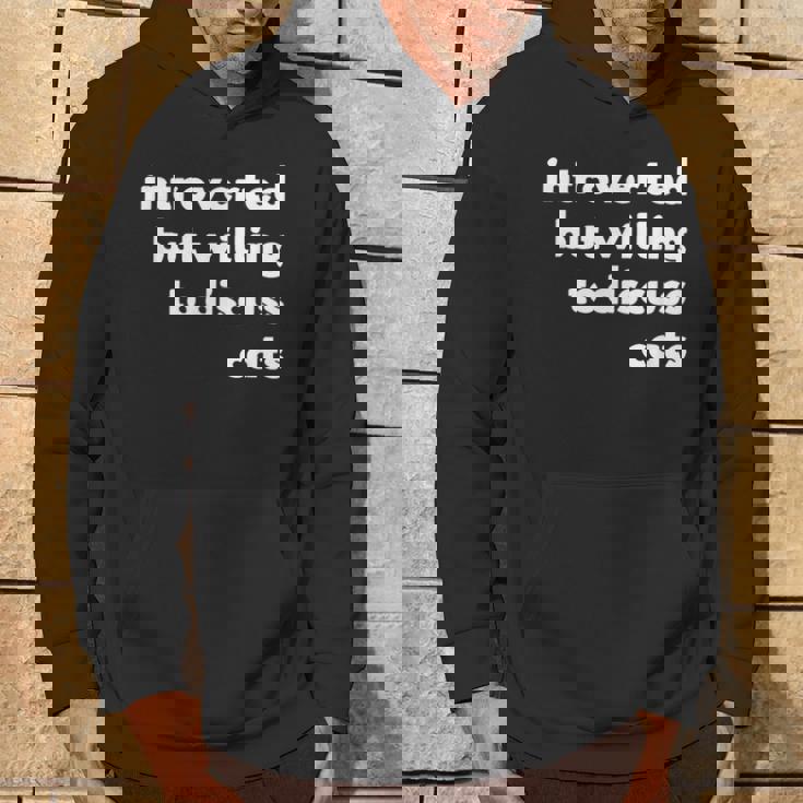 Introverted But Willing To Discuss Cats Hoodie Lifestyle
