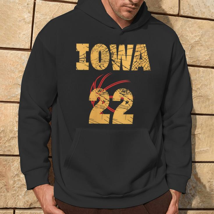 Iowa 22 Golden Yellow Sports Team Jersey Number Hoodie Lifestyle
