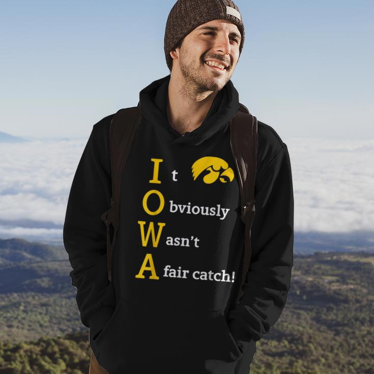 Iowa It Obviously Wasn’T A Fair Catch Hoodie Lifestyle