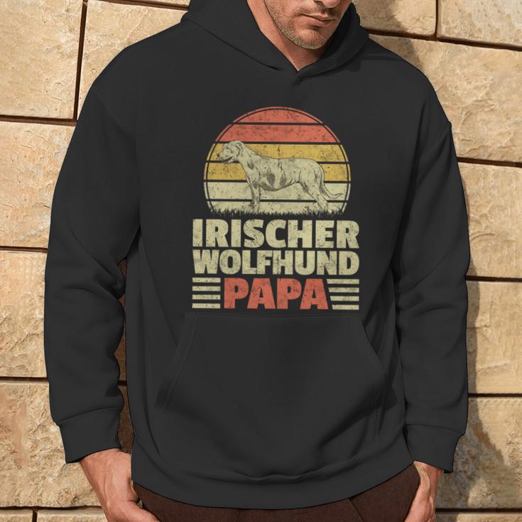 Irischer Wolfshund Papa Irish Wolfhound Windhund Besitzer Kapuzenpullover Lebensstil