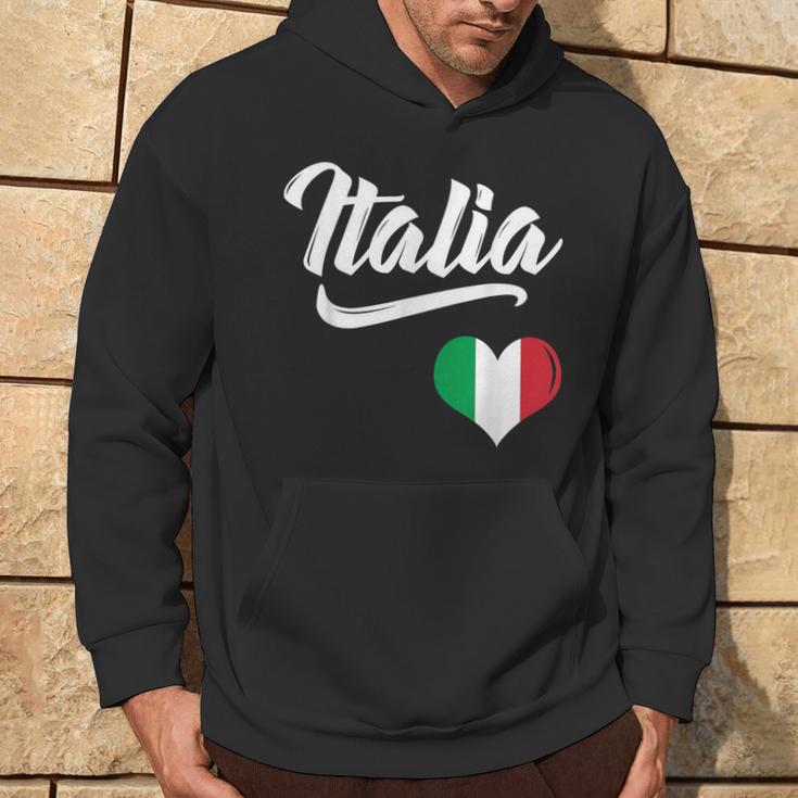 Italian Italia Heart Flag Italy Italiano Family Heritage Hoodie Lifestyle