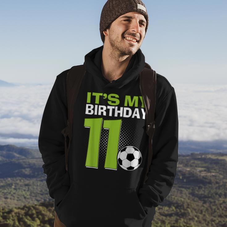 It's My 11Th Birthday Boy Soccer Football 11 Years Old Hoodie Lifestyle