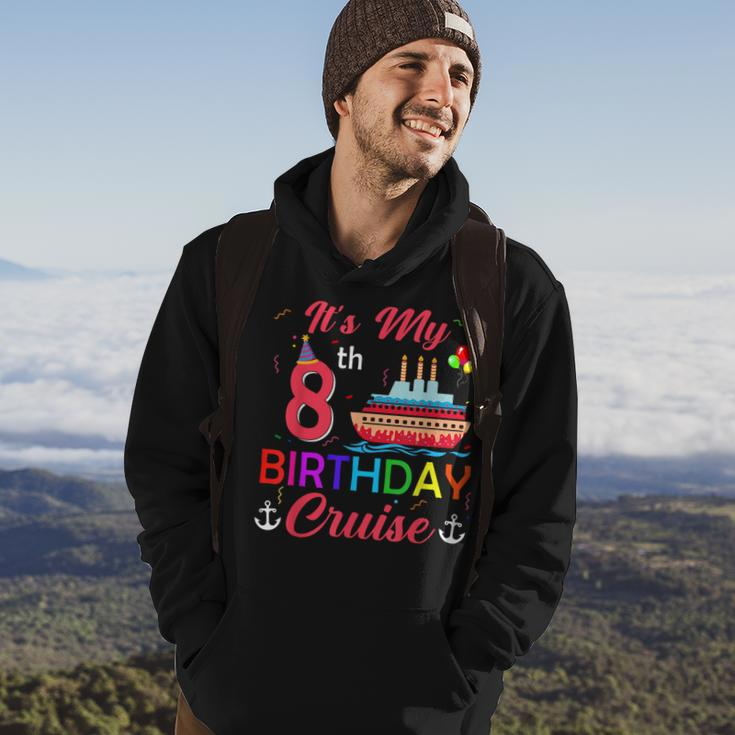 It's My 8Th Birthday Cruise 8 Year Old Party Vacation Crew Hoodie Lifestyle