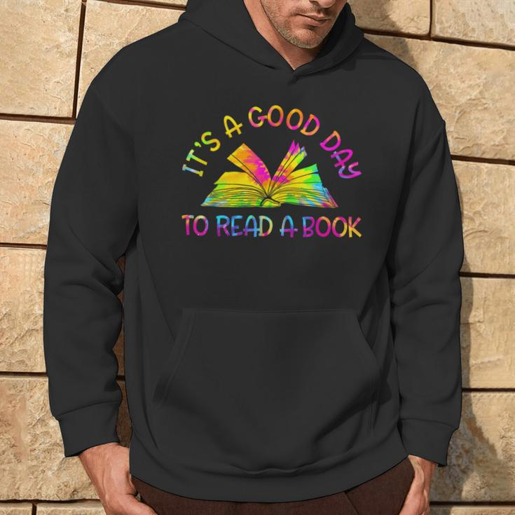 It’S A Good Day To Read A Book Lovers Library Reading Tiedye Hoodie Lifestyle