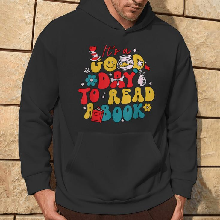 It's A Good Day To Read A Book Reading Day Cat Teachers Hoodie Lifestyle