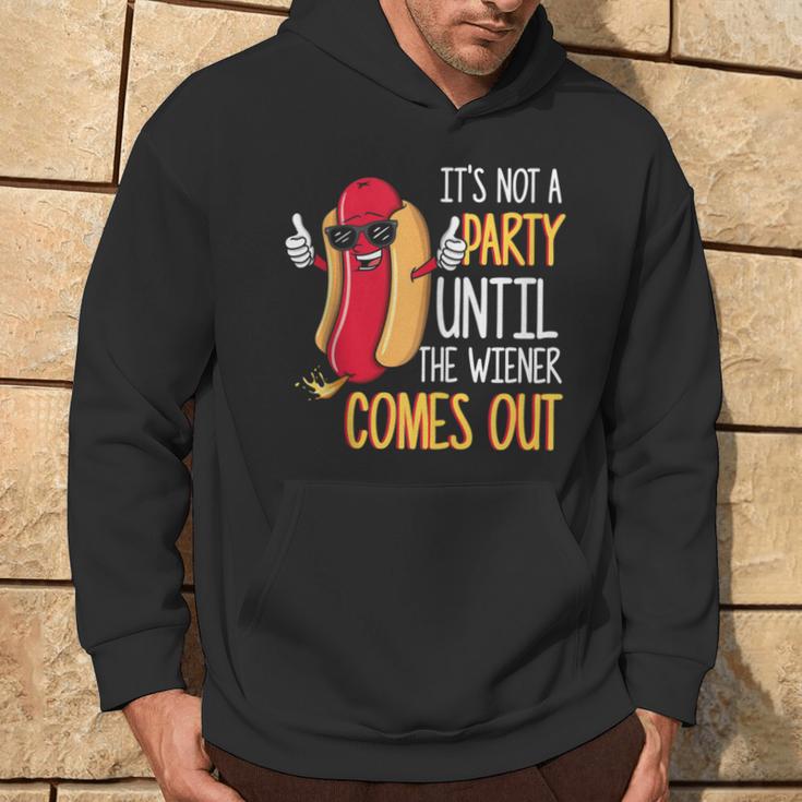 It's Not A Party Until The Wiener Comes Out Hot Dog Hoodie Lifestyle