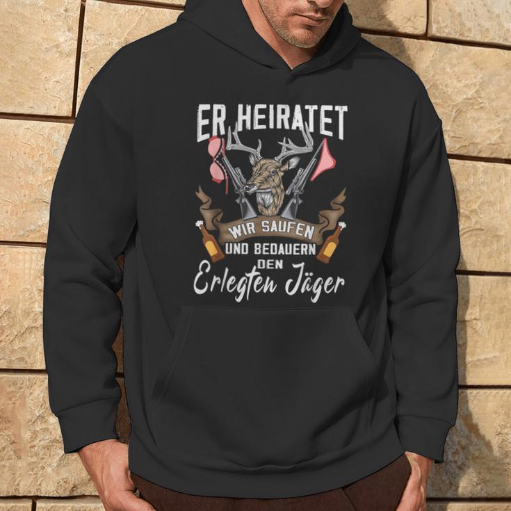 Jäger Er Heiratet Wir Saufen Jga Stag Party Hoodie Lebensstil