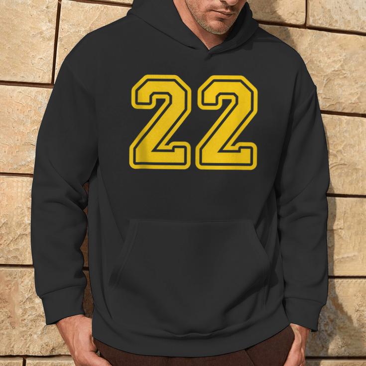 Jersey 22 Golden Yellow Sports Team Jersey Number 22 Hoodie Lifestyle