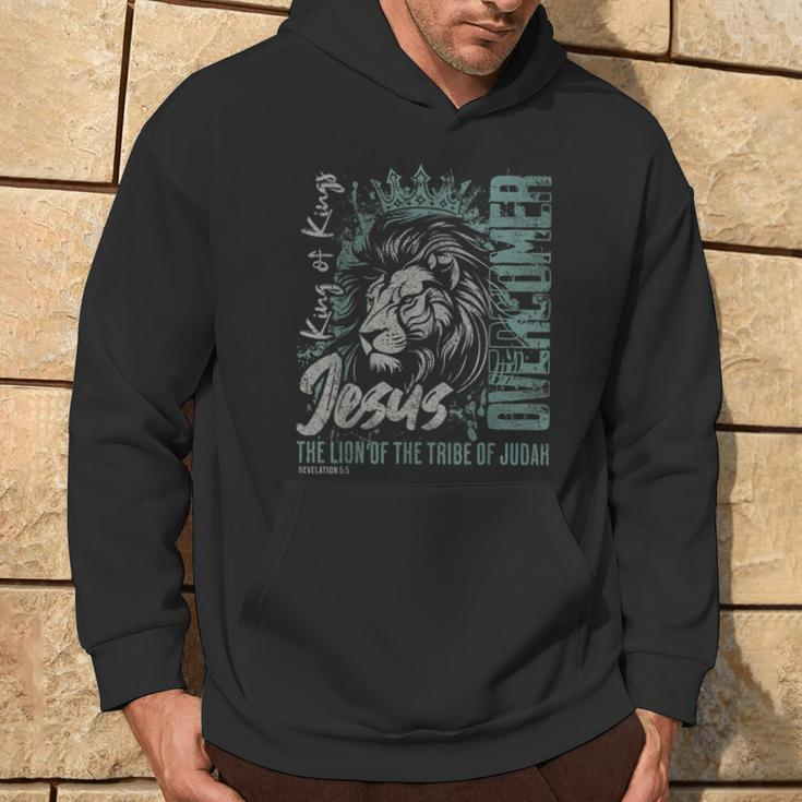 Jesus Is King Lion Of Judah Bible Faith Graphic Christian Hoodie Lifestyle