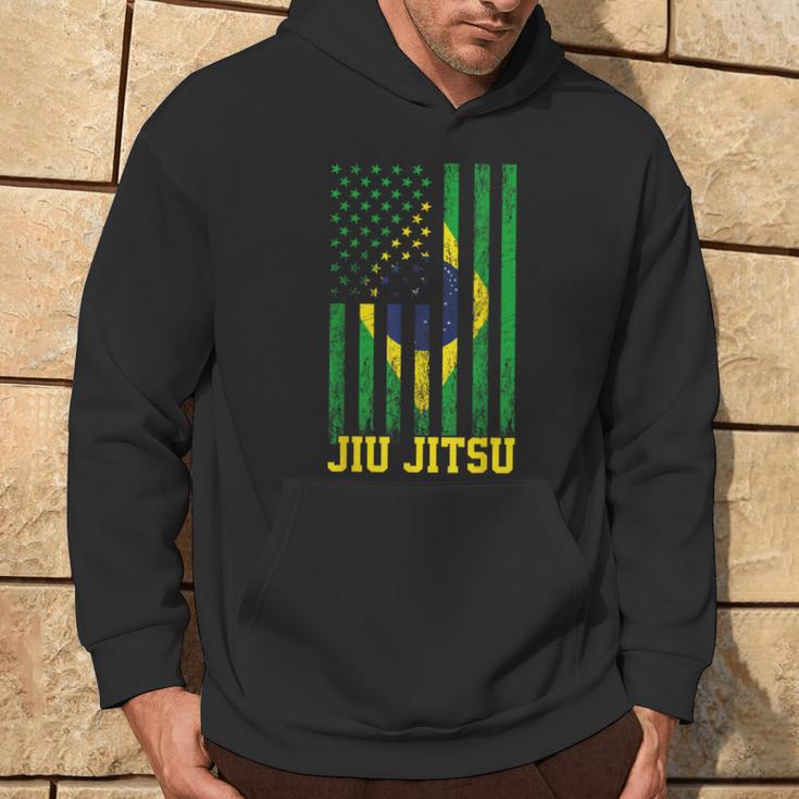 Jiu Jitsu Brazilian Bjj Brazil United States Flag Brazilian Hoodie Lifestyle