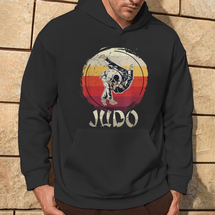 Judoka Sparring Retro Judo Hoodie Lebensstil