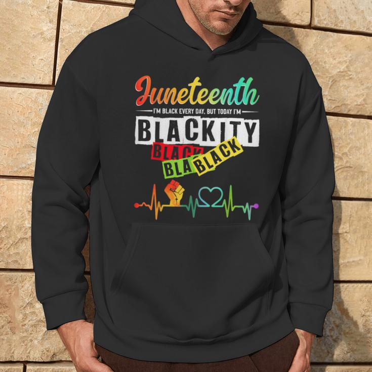 Junenth Blackity Heartbeat Black History African America Hoodie Lifestyle