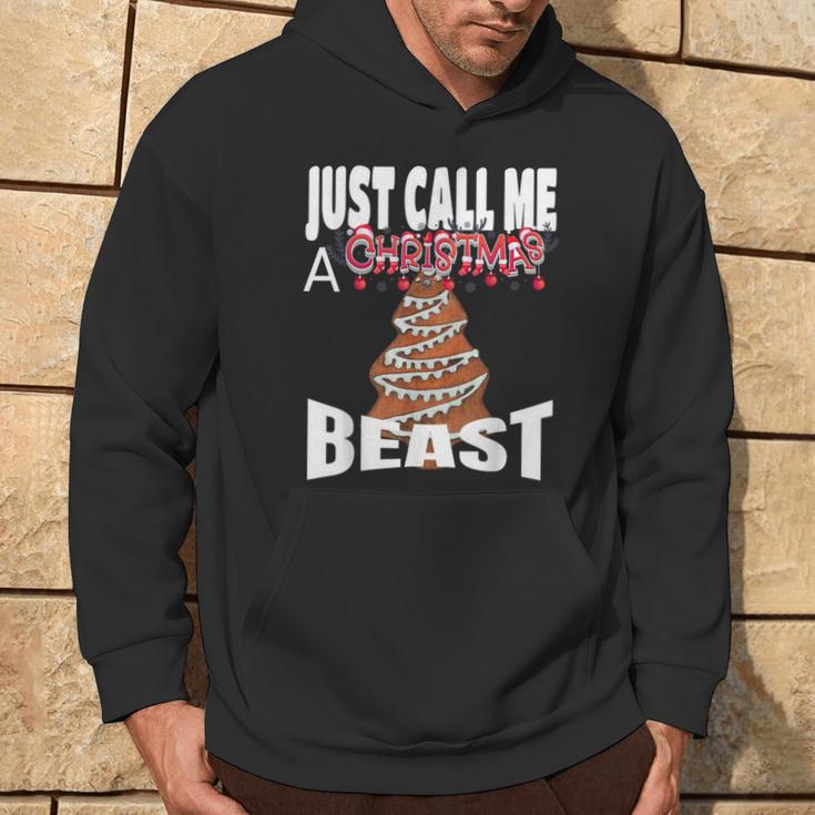 Just Call A Christmas Beast With Cute Ginger Tree Cookie Hoodie Lifestyle