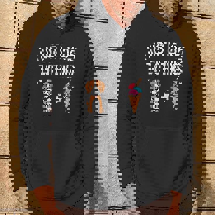 I Just Love Two Things Beagle And Ice Cream Dog Lover Hoodie Lifestyle
