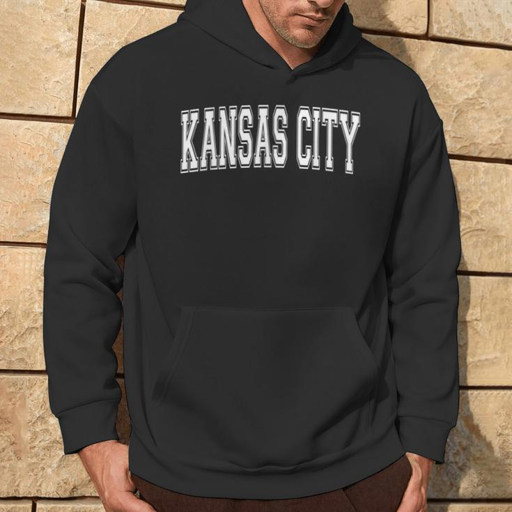 Kansas City Ks Kansas Usa Vintage Sport Varsity Style Hoodie Lebensstil
