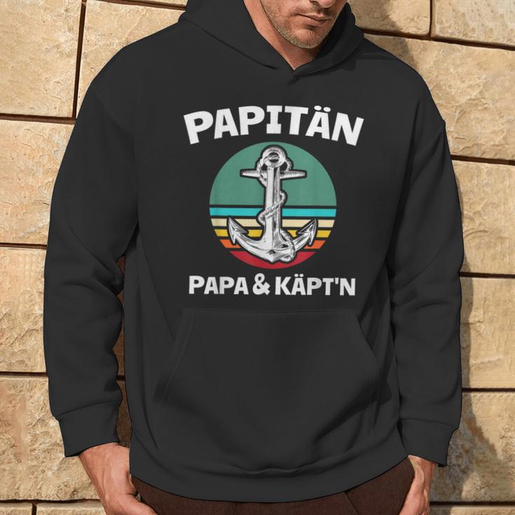 Kapitän Papa Segeln Boot Anker Papitän Kapuzenpullover Lebensstil